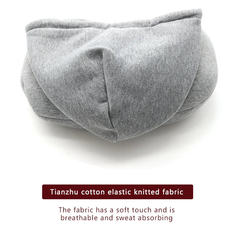 💤DreamDome™ Hooded Travel✈️ Pillow | Neck Support & Light-Blocking