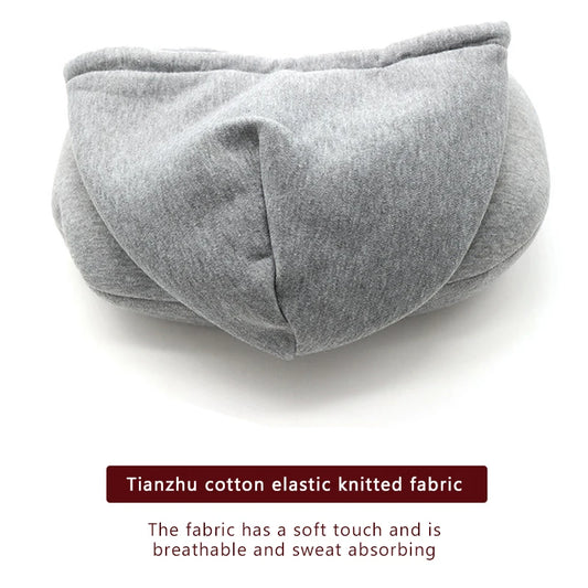 💤DreamDome™ Hooded Travel✈️ Pillow | Neck Support & Light-Blocking
