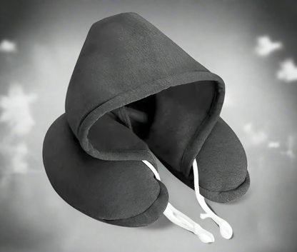 💤DreamDome™ Hooded Travel✈️ Pillow | Neck Support & Light-Blocking